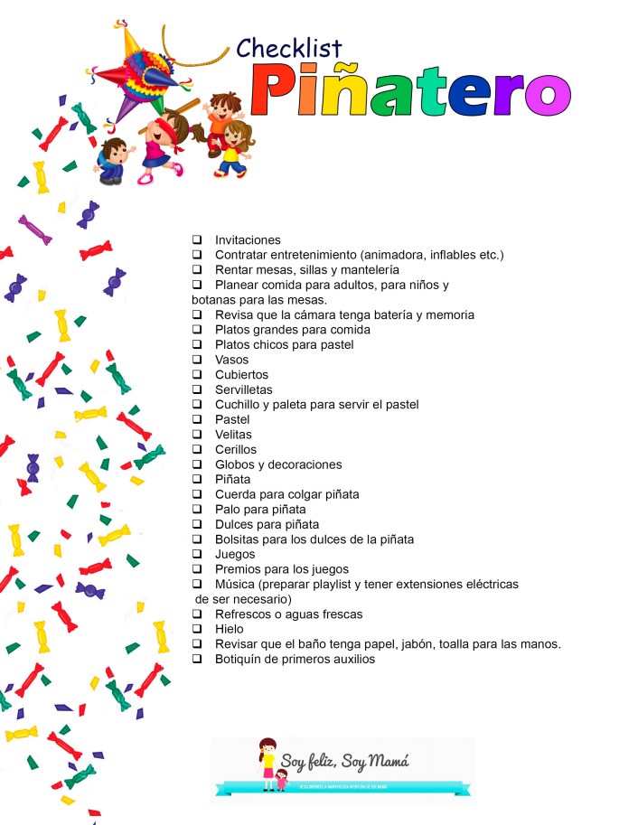 checklist piñatero
